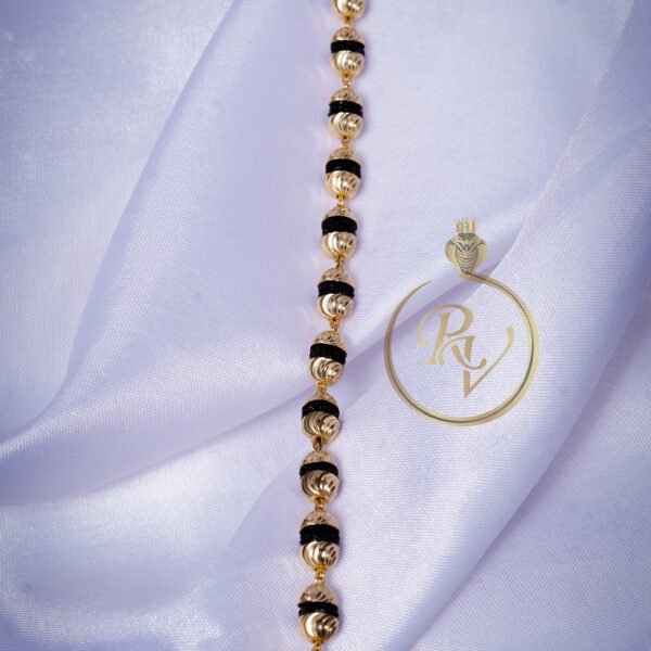 Gold plated rudraksha bracelet for men