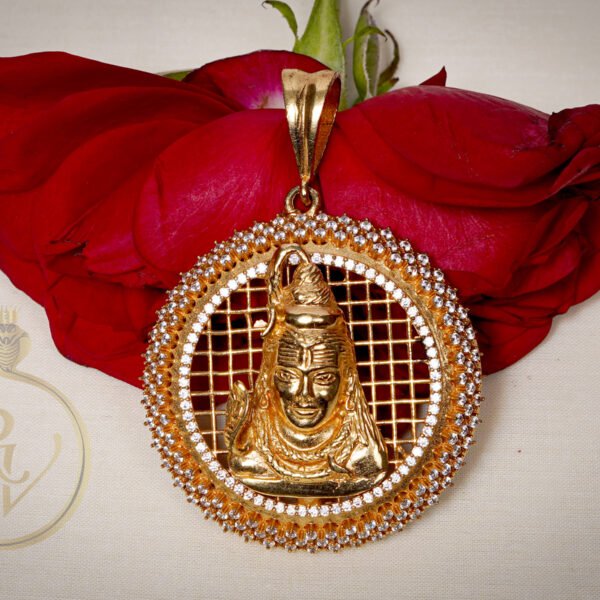 SHIVAYA ROUND PENDENT GOLD PLATED