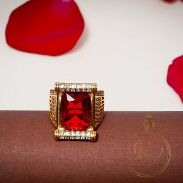 DAMRU RING GOLD PLATED FOR MEN
