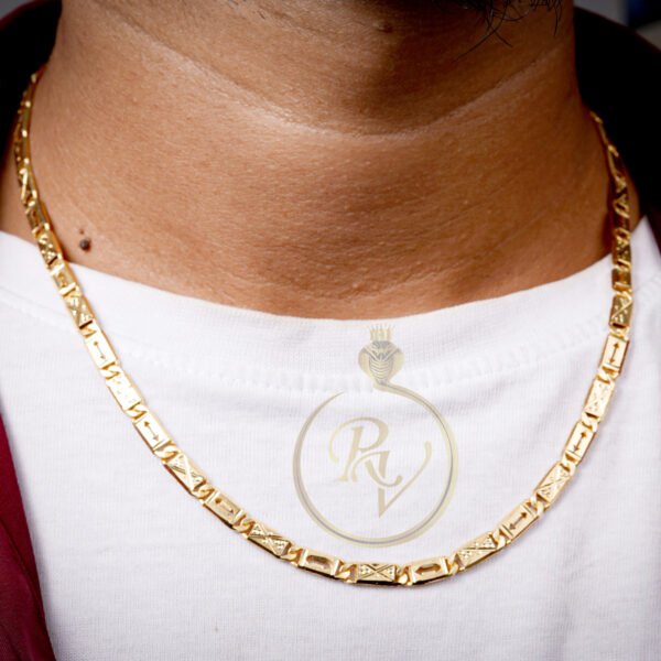 1 GRAM GOLD PLATED NAVABI BISCUIT CHAIN