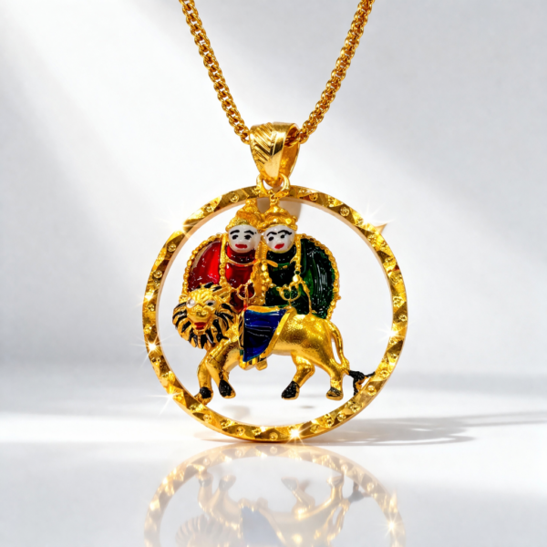 CHAMUNDA MA MURTI PENDENT (1 GRAM GOL PLATED )
