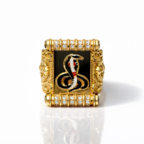 EXCLUSIVE STONE DESIGN MEN'S RING ( 1 GRAM GOLD PLATED)