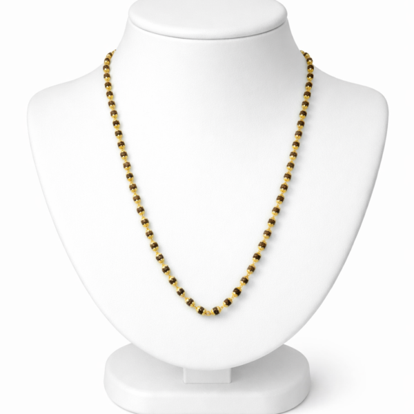 SINGEL RUDRAKSHA MALA GOLD POLISH